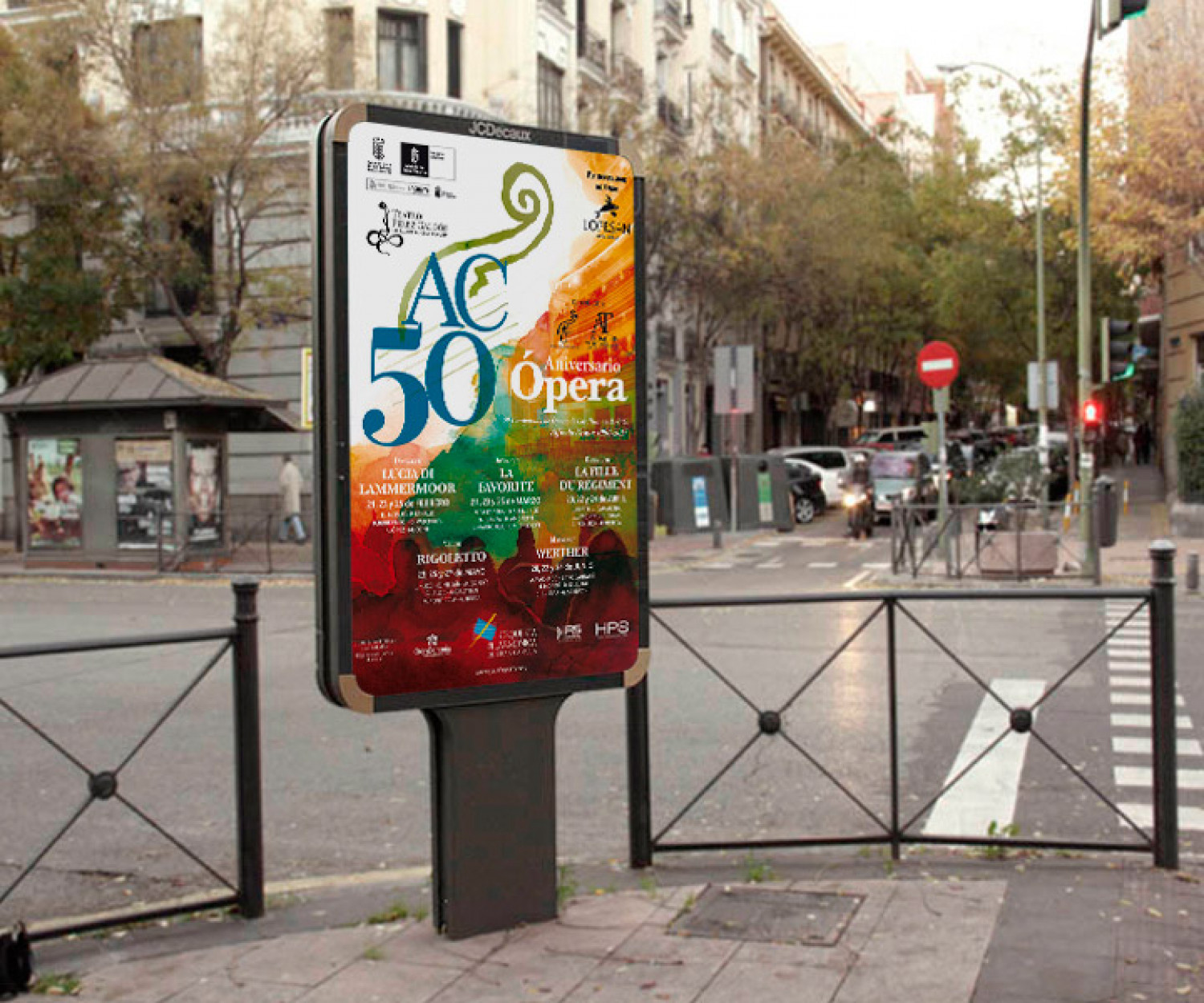 Diseño e ilustración del cartel 50 aniversario Ópera Las Palmas Diseño creativo del cartel y gestión de la producción