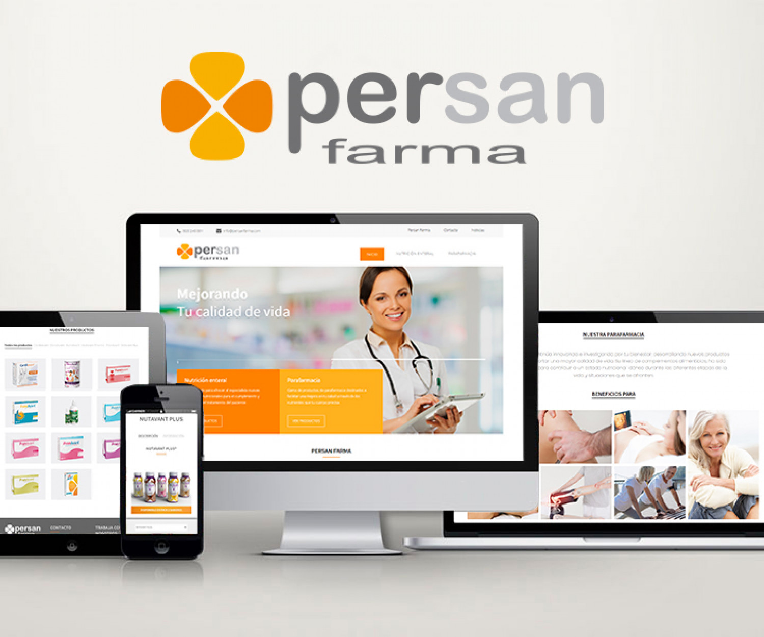Diseño web Persan Las Palmas Diseño gráfico y producción de artes finales para Laboratorios Persan Farma por la Agencia de diseño y publicidad Muum Design Las Palmas